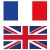Jouable en français et en anglais (drapeaux)